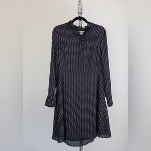 H&M Black Chiffon Workwear Dress Medium